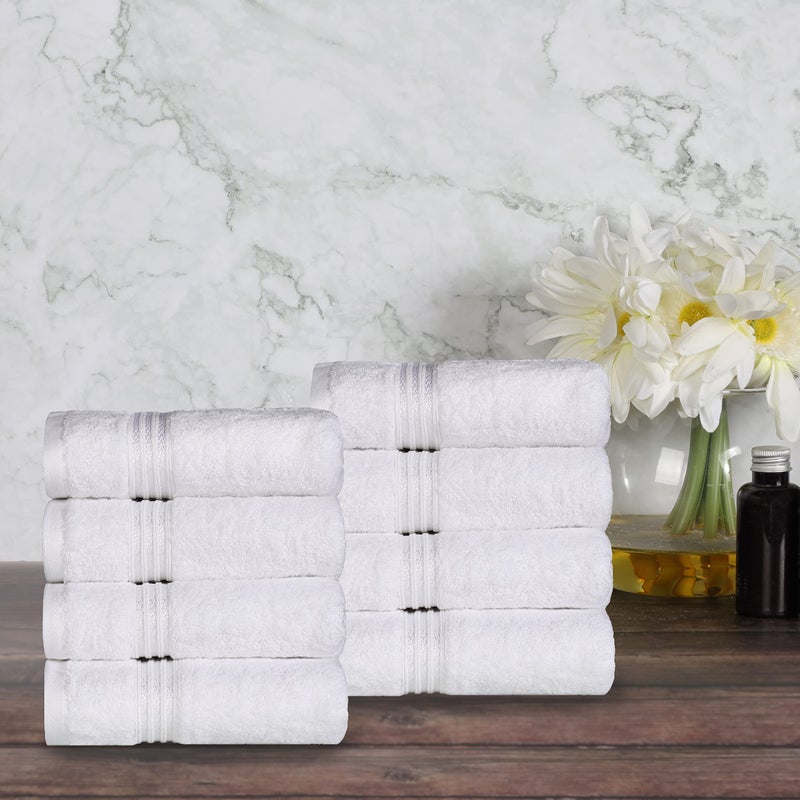 سوبيريور مناشف مصرية متفوقة من منشفة مكونة من 8 قطع من المناشف للمناشف للمناشف الجافة الجافة الجافة والمناشف الصغيرة الوجه سبا المطبخ الأساسي - Image 2