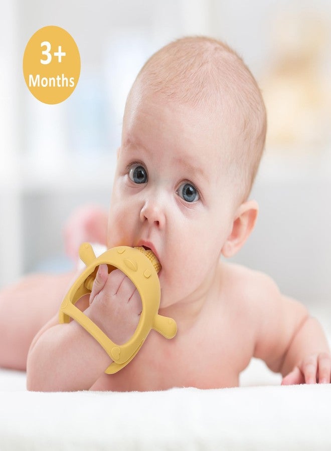 Socub Silicone Baby Teether Toys for Infants 3-6 6-12 Months, BPA Free Anti-Drop Silicone Mitten Teething Toy, Baby Chew Toys for Sucking Needs, Newborn Essentials & Baby Shower Gifts Girls (Olive,Dusty Blue) - Image 3