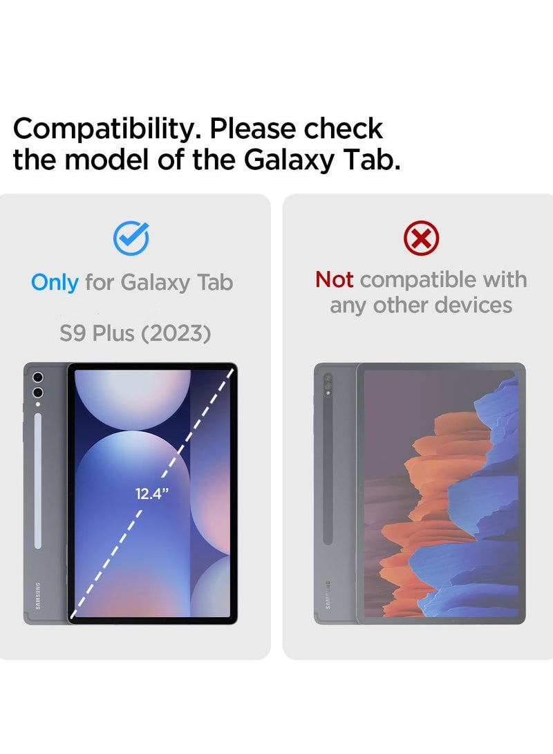 Case Compatible With Samsung Galaxy Tab S9 Plus 12.4 Inch 2023 with Pencil Holder Clear Transparent Back Shell Slim Stand Shockproof Tablet Cover Auto Wake/Sleep - Image 2