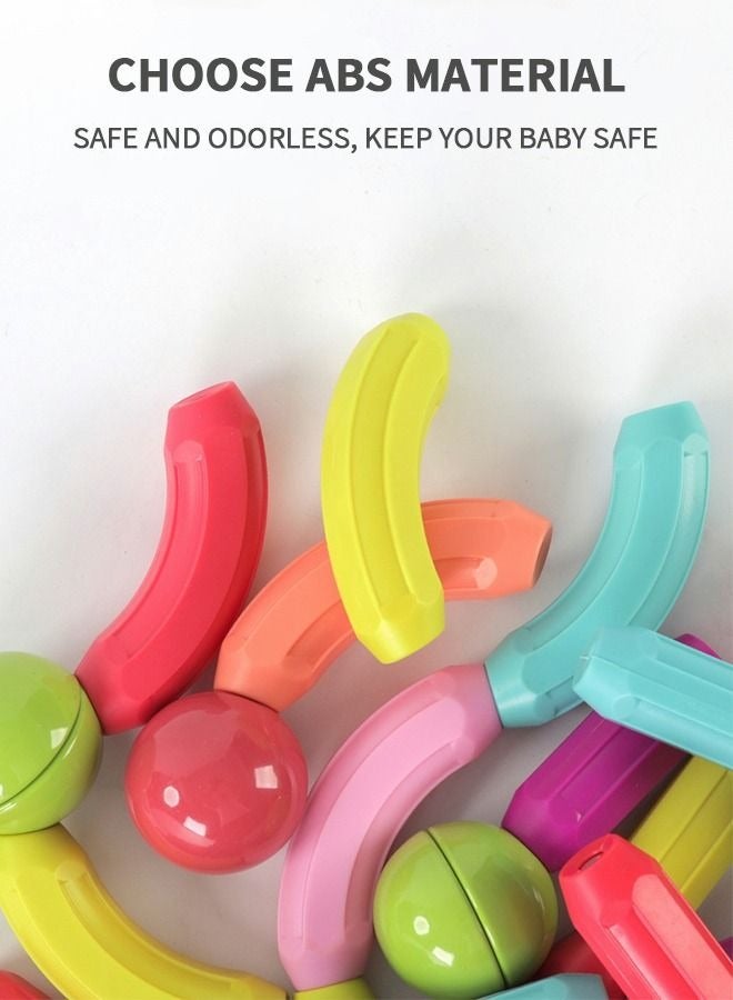 PYEBE 42-Piece 3D Magnetic Building Blocks Sticks Rod Set Toys 3+ Years Durale And Sturdy 3+ Years - Image 4