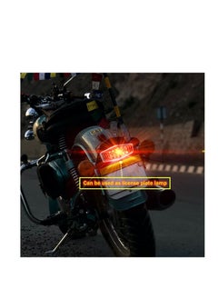 Excefore Motorcycle Tail Light, LED Tail Light with License Lamp Bracket, 12V Integrated Turn Signals & Brake Stop Light Universal for Motorbike Dirt Bike Scooter ATV(Black)  - Image 4