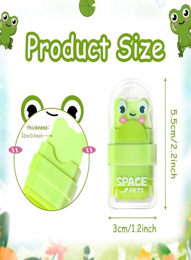 Geluode 4Pcs Animal Roller Erasers, Cute Pet Roller Erasers, Space Pet Rubber, Cartoon Eraser with Shaving Rollers Case for School Office Supply Stationery - Image 2