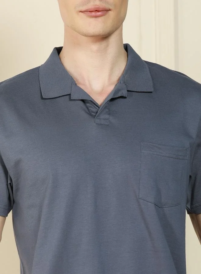 Dennis Lingo Regular Fit Grey Cotton T-Shirt – Comfortable and Classic