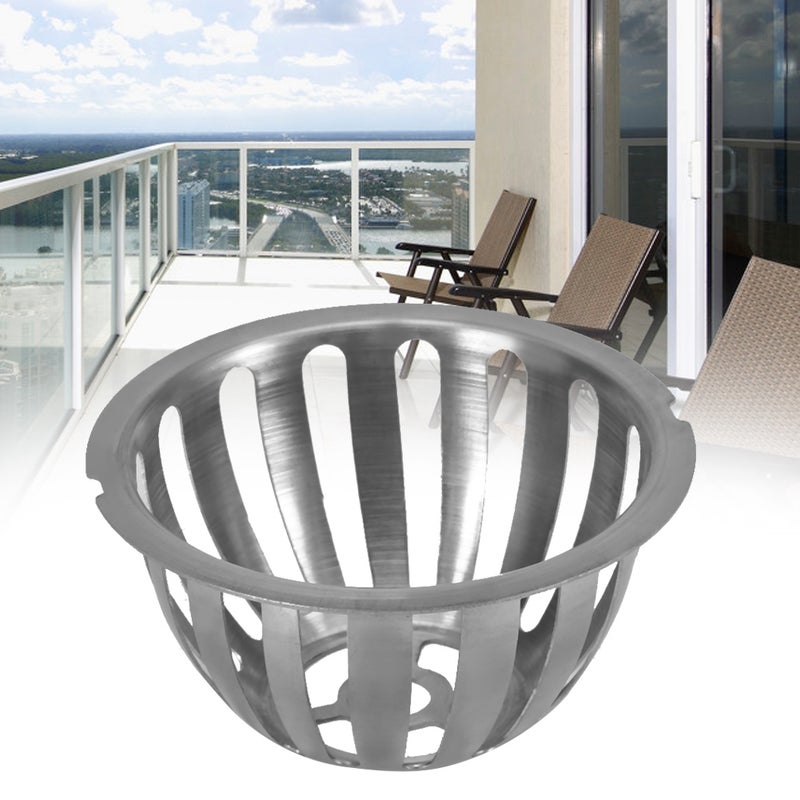 2pcs Stainless Steel Round Shape Anti blocking Roof Drain Floor Drain for Garden Balcony(100mm) - Image 2