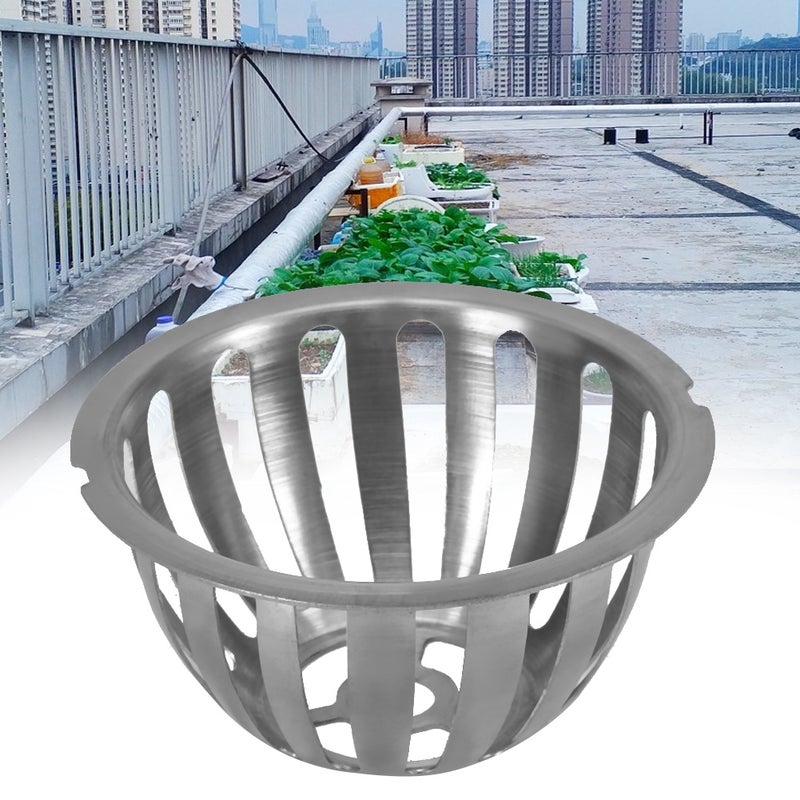 2pcs Stainless Steel Round Shape Anti blocking Roof Drain Floor Drain for Garden Balcony(100mm) - Image 3