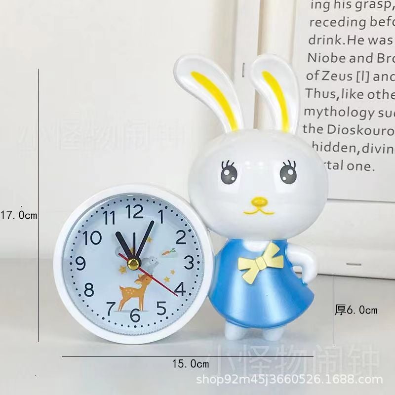Alarm Clock For Children, Cartoon Silent Student Bedside Clock, Special For Bedroom Desk, Lazy Clock, Desk Clock, Fun Clock - Image 3