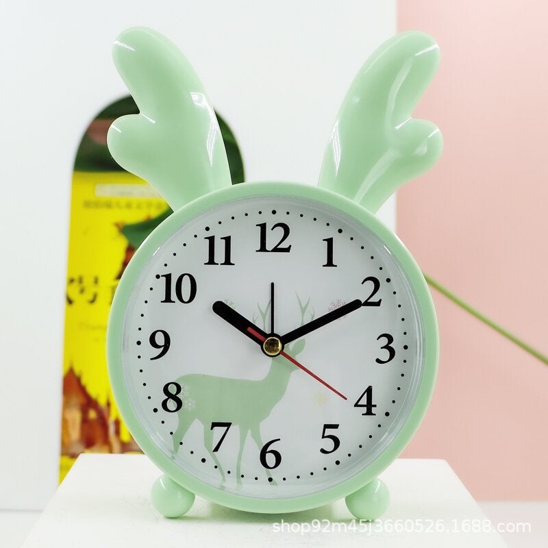 Alarm Clock For Children, Cartoon Silent Student Bedside Clock, Special For Bedroom Desk, Lazy Clock, Desk Clock, Fun Clock - Image 1