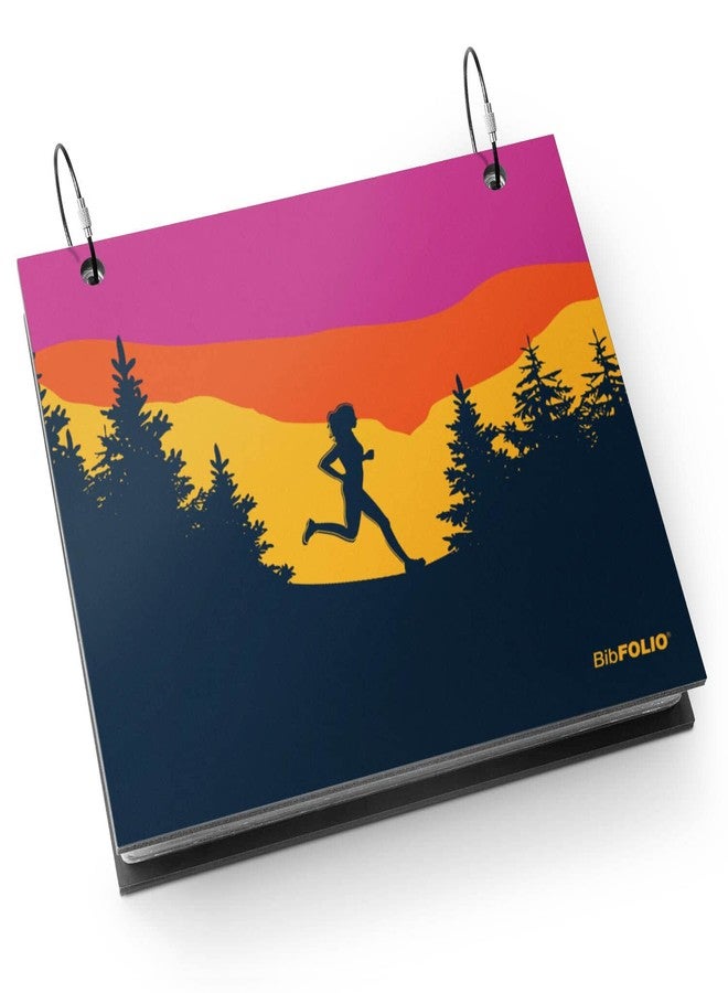 جون فور أ ران ألبوم "Gone For a Run" لسباق BibFOLIO | حامل "Bib Hour Happy" | وردي - Image 1
