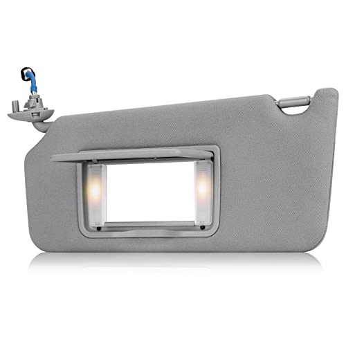 Gray Driver Left Side Sun Visor Replacement Compatible with 2008 2009 2010 2011 2012 Honda Accord Replace 83280TA0A91ZB