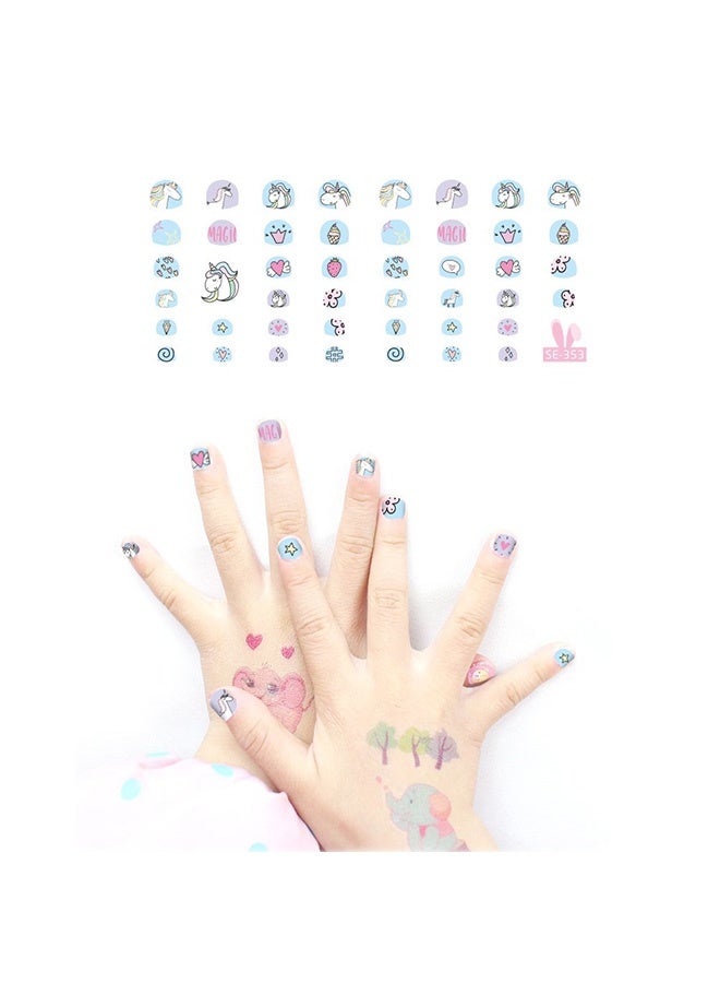 Quantum 6 Sheet Unicorn Nail Art Stickers Decals 3D Self-Adhesive Star Crown Decals - 270+ Cute Nail Design Accessories for Women and Girls DIY Nail Art Decoration (Multicolor) - Image 4