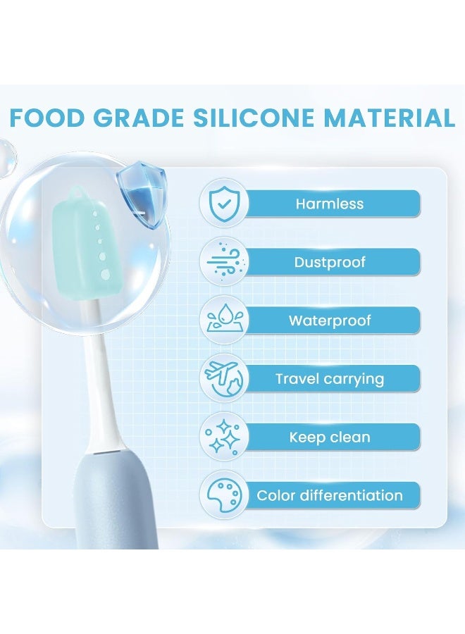 Lapfoon 6 Packs Silicone Toothbrush Covers Tooth Brush Cover Cap for Electric Manual Toothbrushes Toothbrush Travel Essentials - Image 3