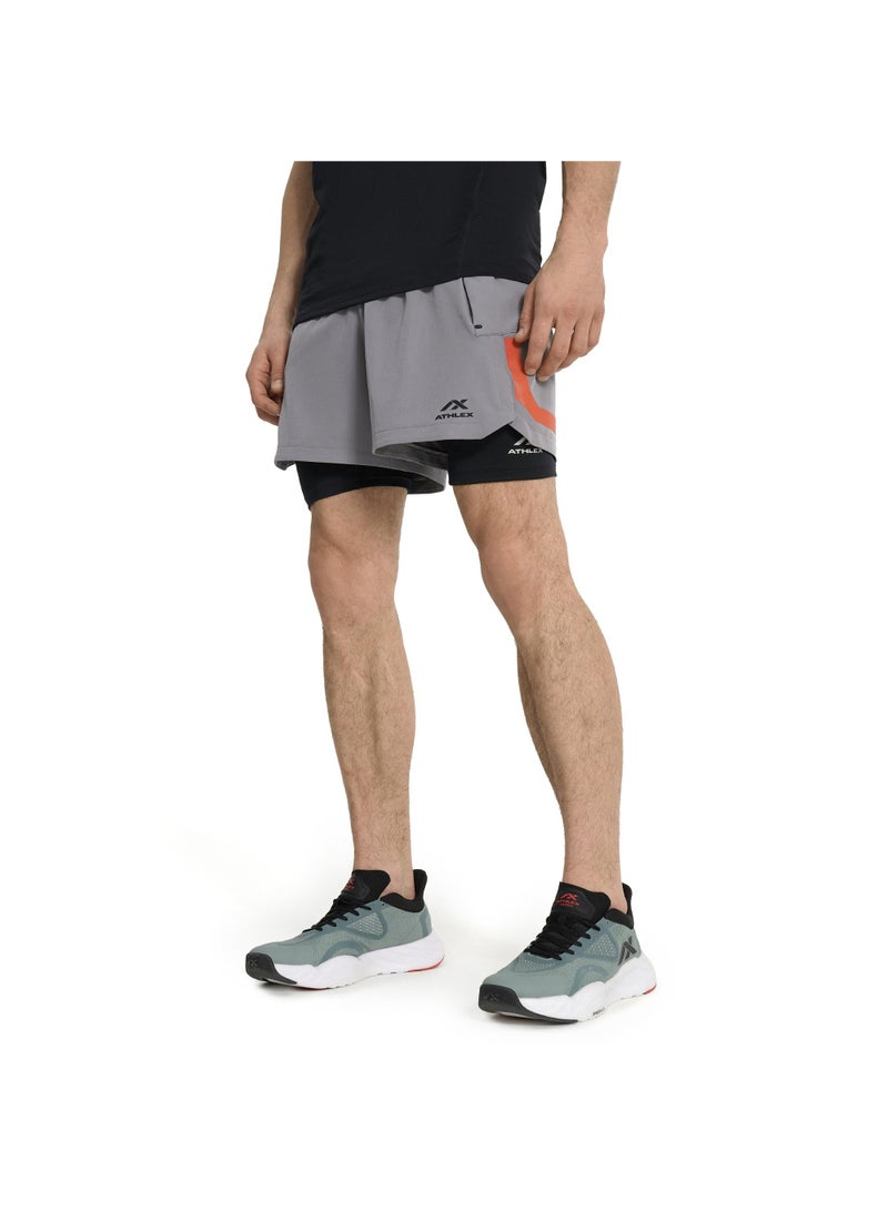 Athlex Men's FLEX PRO Training Shorts Black, Athlex, ATTCOMPRESSION Technology, Form-Fitting, Mesh Inserts for Ventilation, Ideal for Gym and Outdoor Workouts - Image 1