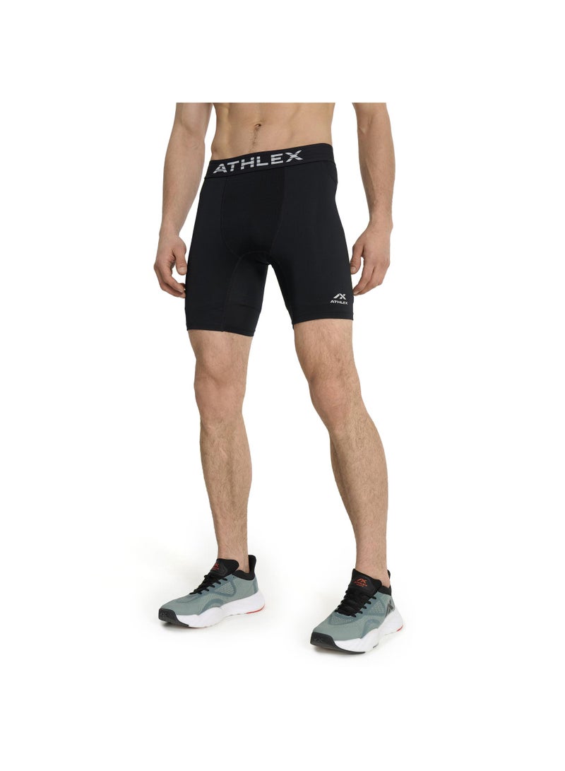 Athlex Men's FLEX PRO Training Shorts Black, Athlex, ATTCOMPRESSION Technology, Form-Fitting, Mesh Inserts for Ventilation, Ideal for Gym and Outdoor Workouts - Image 2