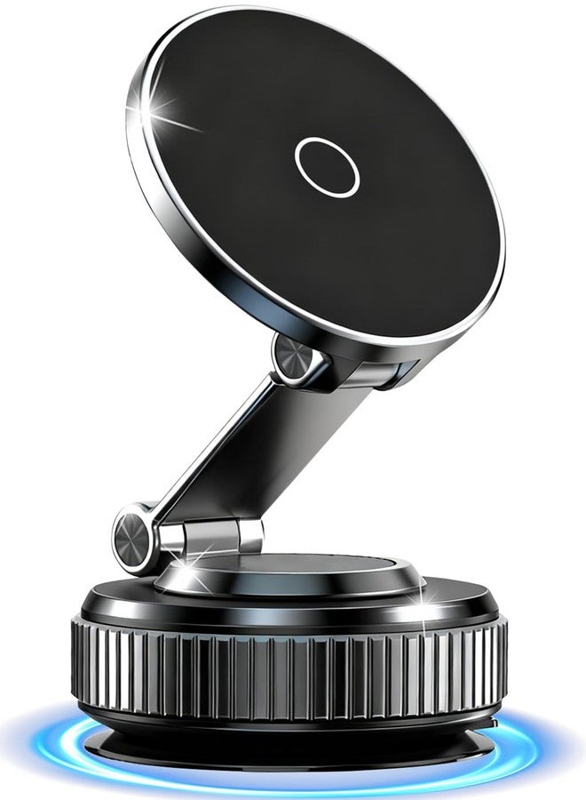 WEKEFON Car Phone Holder for Magsafe,360° Adjustable Suction Cup Phone Mount,Foldable Suction Cup Phone Mount,Phone Holders for Your Car for iPhone 16 15 14 13 12 Pro Max Plus (Black-K003) - Image 1