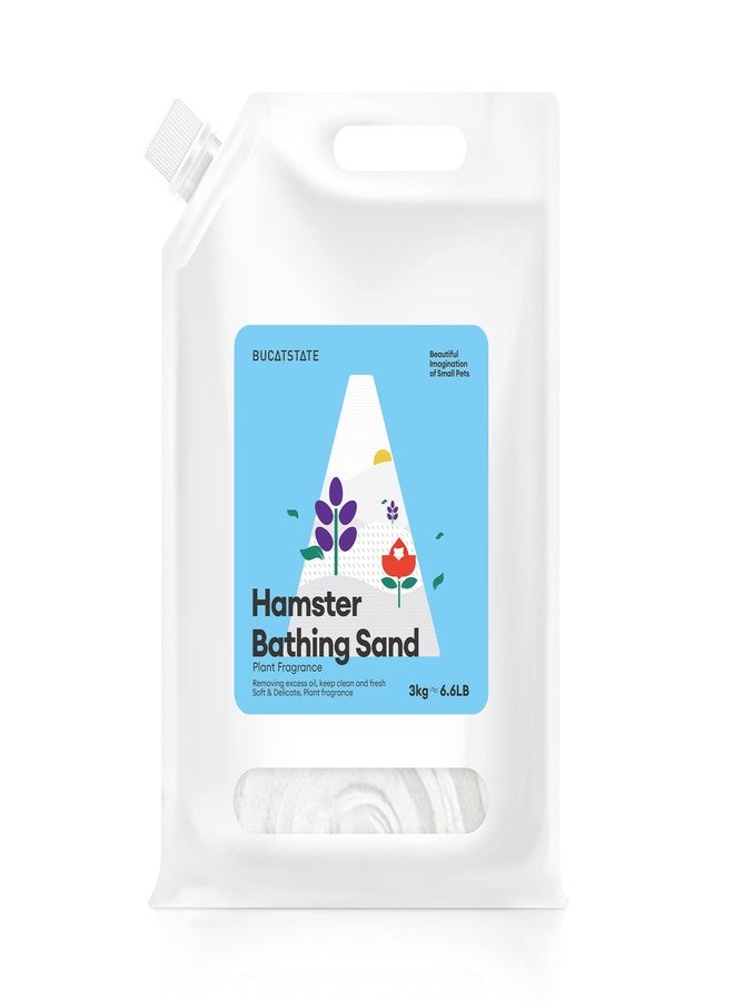 BUCATSTATE Hamster Bath Sand, 6.6LB Potty Litter Sand | Odor Control | Plant Scented Bathing Sand for Chinchillas Gerbil Mice Degu (Plant Scented) - Image 1