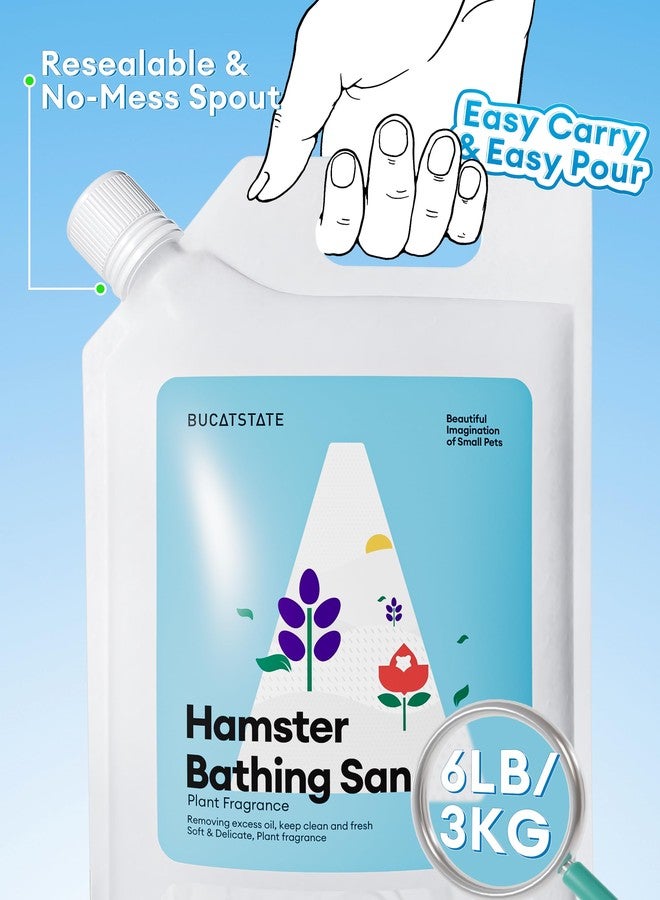 BUCATSTATE Hamster Bath Sand, 6.6LB Potty Litter Sand | Odor Control | Plant Scented Bathing Sand for Chinchillas Gerbil Mice Degu (Plant Scented) - Image 2
