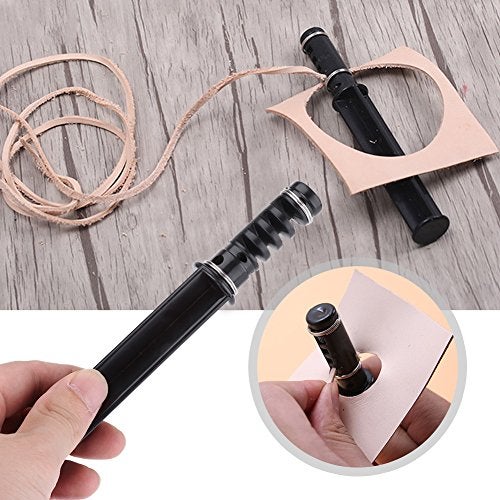 Hilitand Leather Lace Maker, Leather craft Cutting DIY Swivel Leather Strip Hand Cutter Craft Tools with 3 Blade - Image 5