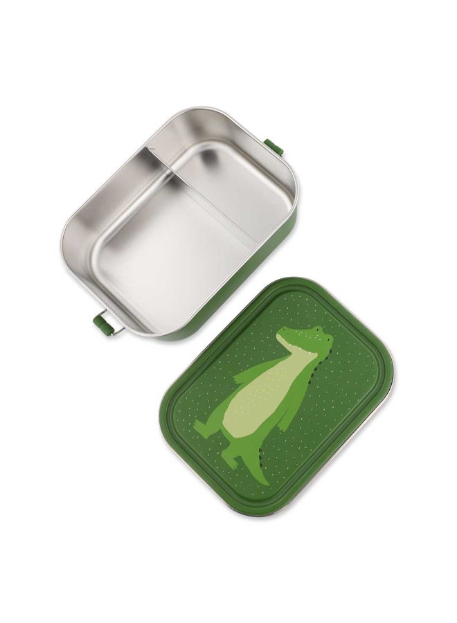 Trixie Stainless Steel Kids Lunch Box Large - 2-Compartment - Mr. Alligator - Image 5