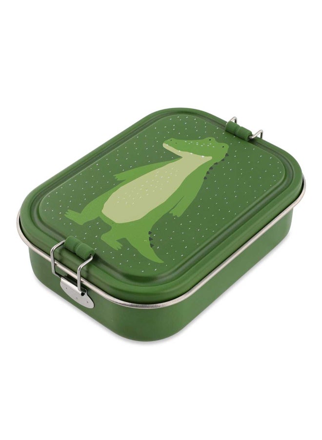 Trixie Stainless Steel Kids Lunch Box Large - 2-Compartment - Mr. Alligator - Image 4