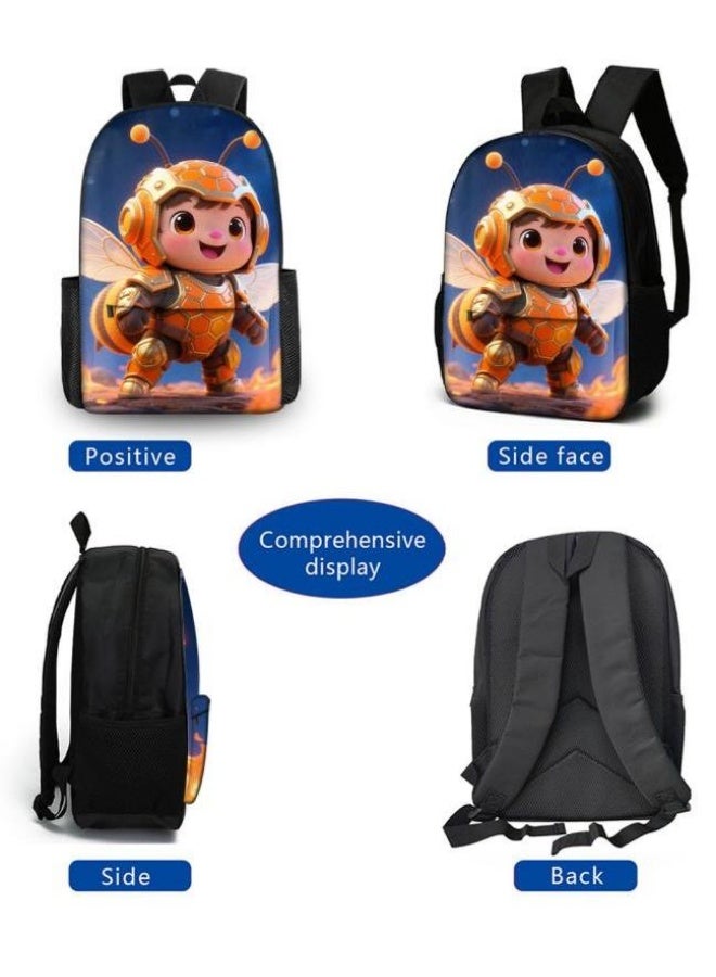 Bright Li Fire Unlock the new fashion of childish fun! Three-piece set of bags, cartoon elements for children and teenagers (students, children, friends' outings, mountain climbing, schooling, etc. can be used) - 40 - Image 3