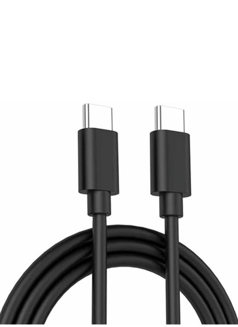 كابل USB C إلى النوع C سريع من النوع أسود