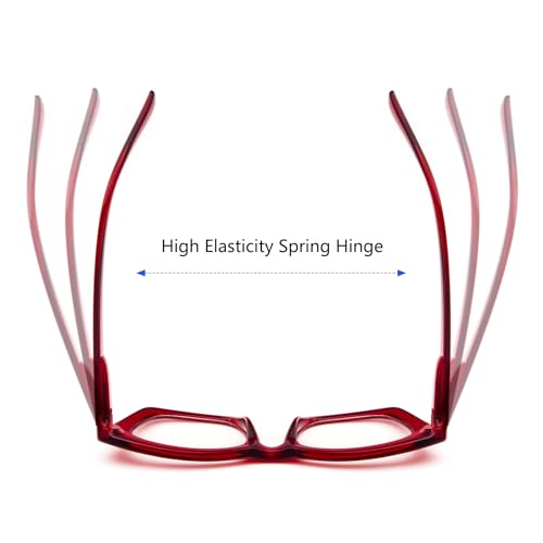 REAVEE 6 Pack Oprah Style Reading Glasses for Women Men Blue Light Blocking, Cute Square Computer Readers Spring Hinge 2.0 - Image 3