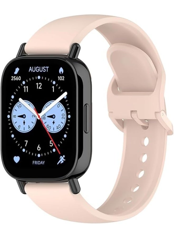 أشرطة متوافقة مع ساعة Xiaomi Redmi Watch 5 Lite/Active، حزام سيليكون ناعم [مقاوم للتآكل] [قابل للتنفس] - (وردي) - Image 1