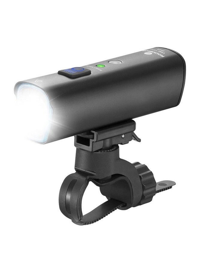 Rockbros Bike Light Super Bright 1000 Lumen 5 Mode Led Bike Light Usb Rechargeable Bike Headlight Aluminium Alloy Ipx6 Waterproof Front Bike Light With Power&Smart Mode Display For Night Riding  - Image 1