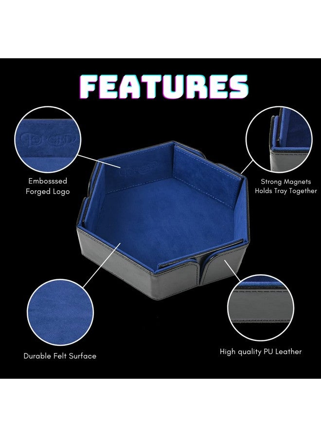 Forged Dice Co. 6.5 Inch Magnetic Folding Dice Tray - Portable Folding Dice Rolling Tray for use as DND Dice Tray D&D Dice Tray or Dice Game - Quiets Rolling Metal Dice and Folds Flat - Red - Image 4