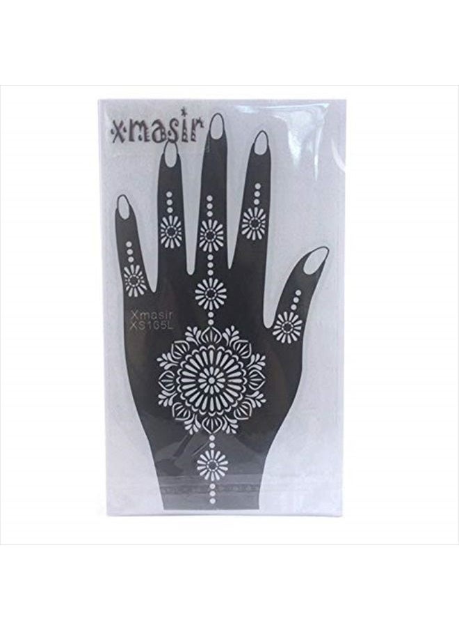 XMASIR - Xmasir 16 Sheets Indian Arabian Henna Tattoo Stencil Set Temporary Tattoo Temples Kit,Stencils for Henna New Designs - Image 1