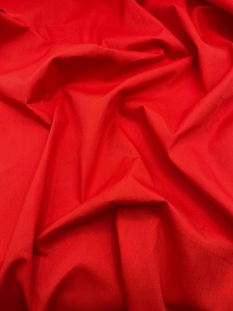 EOVEA - Cotton Polyester Fabric by The Yard â€“ 60" Wide Broadcloth Fabric, Soft, Lightweight & Breathable Material for Lining, Curtains, Bedding, Skirts, Sewing Projects (Red, 1 Yard) - Image 2
