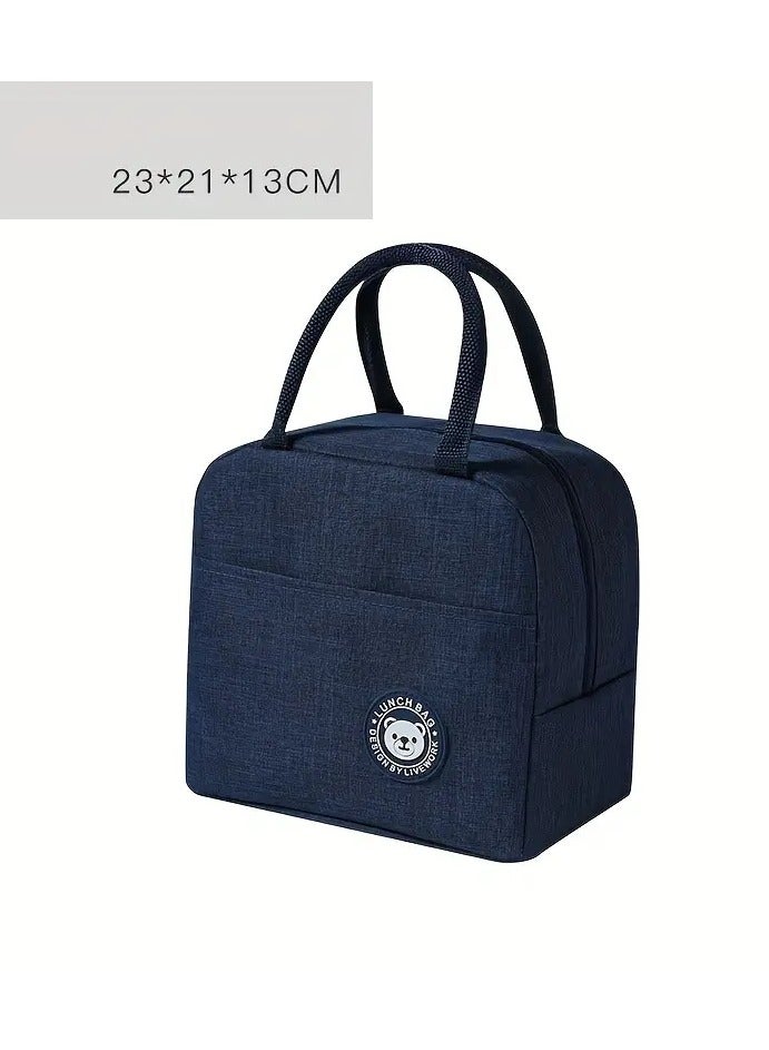 PAMEER 1pc Insulated Lunch Bag With Bear Pattern - Waterproof And Portable For School And Office - Keeps Food Fresh and, for Women, Man, Office, School, College, Beach, Picnic, Fishing, Hiking Travel. - Image 1
