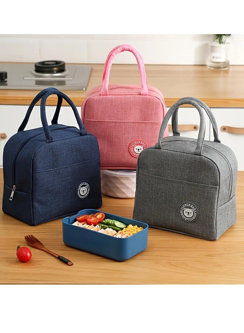 PAMEER 1pc Insulated Lunch Bag With Bear Pattern - Waterproof And Portable For School And Office - Keeps Food Fresh and, for Women, Man, Office, School, College, Beach, Picnic, Fishing, Hiking Travel. - Image 5