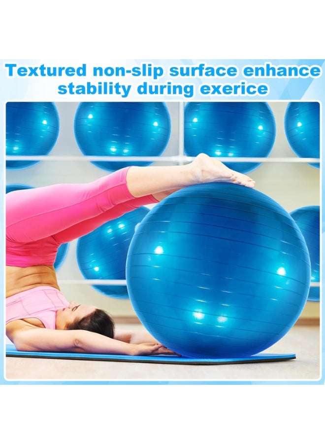 Yoga Gym Swiss Ball,Exercise Ball PVC Stability Balance Yoga Ball Chair Quick Pump for Physical Workout Pregnancy Home Office Gym Equipment - Image 2