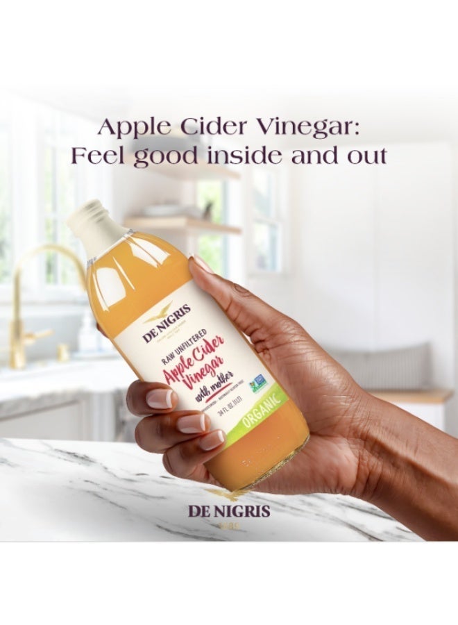 De Nigris Italian Apple Cider Vinegar 1000ml - Organic, unfiltered, with the mothers - Image 4