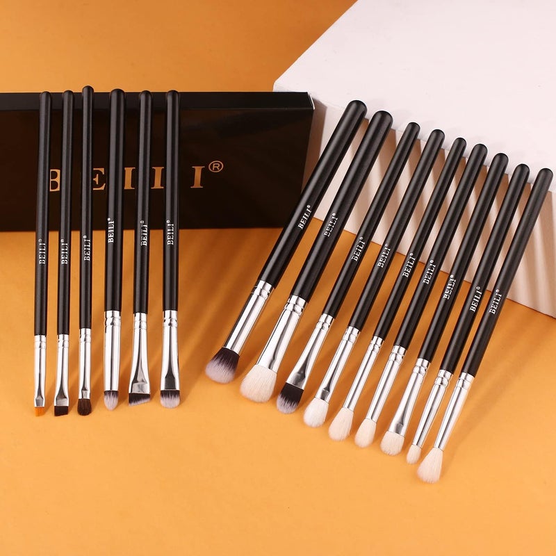 BEILI Eyeshadow Brush Set 15pcs Beauty Eye Makeup Brushes Cosmetic Soft Synthetic Eyeshadow Blending Concealer Eyebrow Liner Brush Set - Image 2