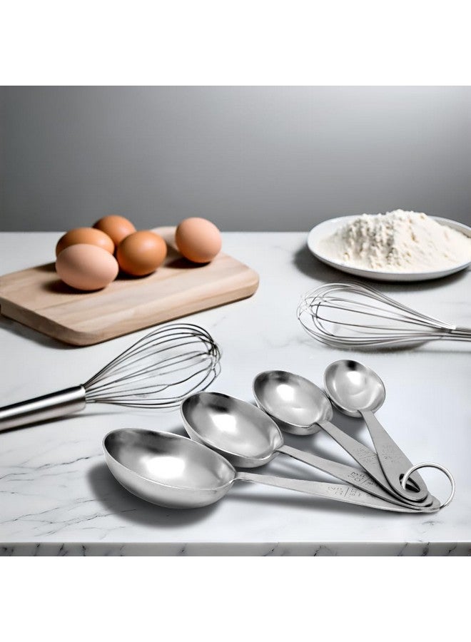Lindy's MPC4 4-Piece Stainless Steel Measuring Scoop Set,Silver, 9 inches long - Image 3