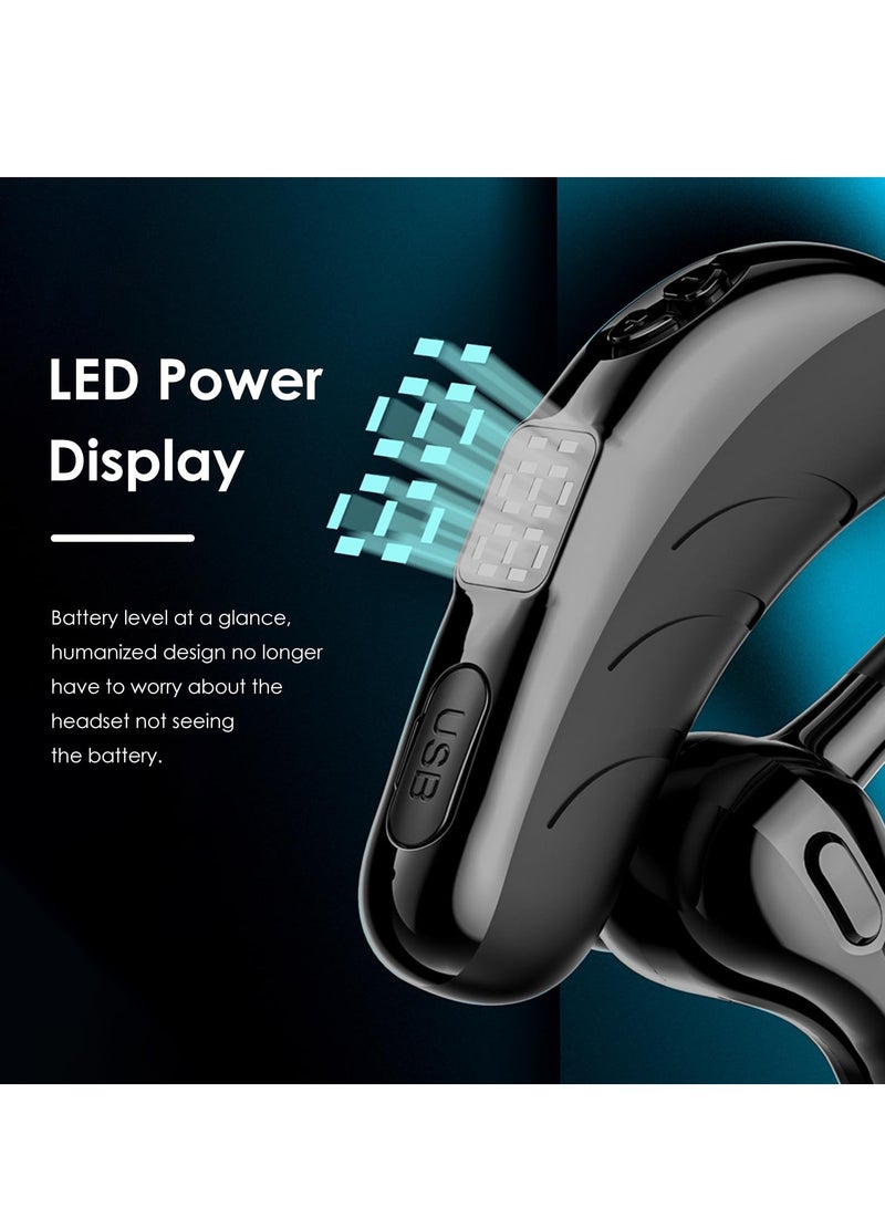 Bluetooth Earpiece for Cell Phones V5.2 Wireless Single Headset, with Noise Reduction, Wireless Bluetooth Earpiece 30 Hrs HD Calling, for Business/Office/Driving/Sporting (Black) - Image 5