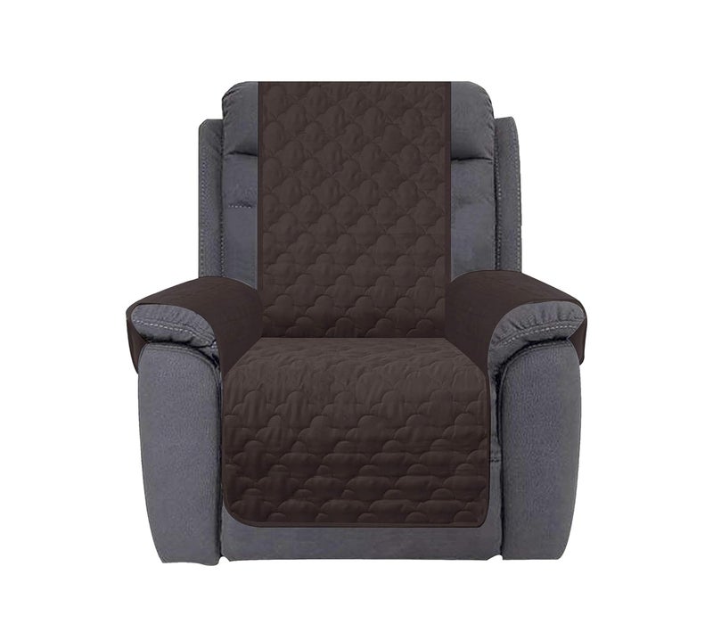 CHHKON Waterproof Nonslip Recliner Cover Stay in Place Dog Couch Chair Cover Furniture Protector Ideal Loveseat Slipcovers for Pets and Kids Chocolate 23