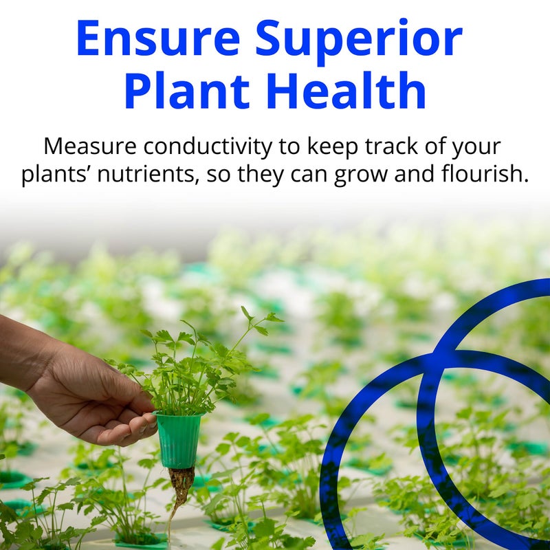 bluelab مقياس مغذيات بلولاب ترانشون، جهاز اختبار الموصلية الرقمية في الماء (EC، 500، ppm 700، CF، TDS) أداة لنظام الزراعة المائية وزراعة النباتات الداخلية - Image 3