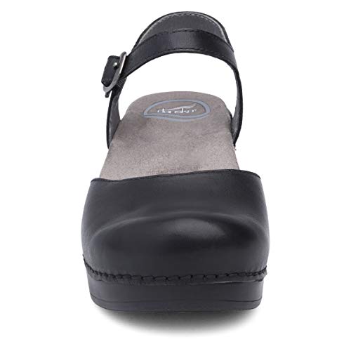 Dansko Sam Stylish Closed-Toe Sandal for Women - Lightweight with Added Arch Support - Durable PU Outsole for Long-Lasting Wear and Comfort Black Leather 5.5-6 M US - Image 5