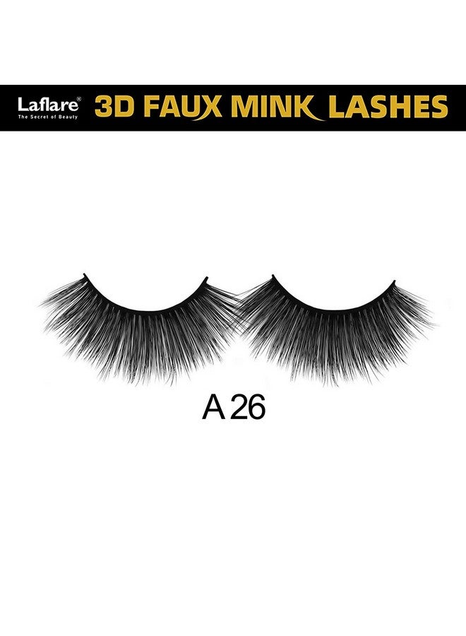 Laflare 10 Pairs 3D Faux Mink Eyelashes Light Natural Looking False Lashes Fluffy & Wispy Lashes.Pestañas Postizas (A26X10P) - Image 3