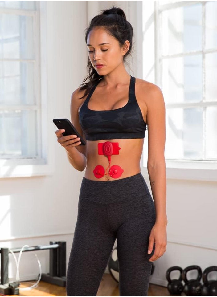 Therabody Therabody PowerDot  2.0 Uno, Stim TENS Unit for Pain Relief, Bluetooth Electrical Muscle Stimulation Device, 1 Smart Wireless NMES & TENS Pod for Muscle Pain, Period Cramp and Pain Relief, Red  - Image 4
