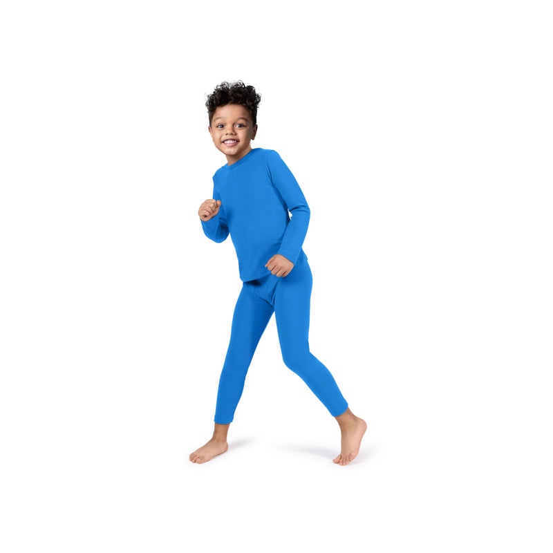 Rocky Thermal Underwear for Kids, Boys Thermals, Long Johns Underwear, Base Layer for Cold Weather/Skiing, Blue, M - Image 1