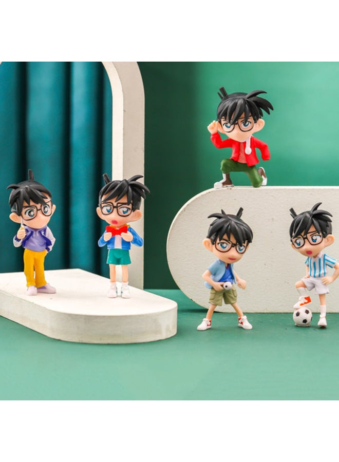 7 Generation Conan 5 Bags Hand Version Model Cartoon Spot Car Ornaments Gift Key Chain Collection Stall-Color:The Seventh Generation Conan 5 (about 8.5-10.5cm)  - Image 2