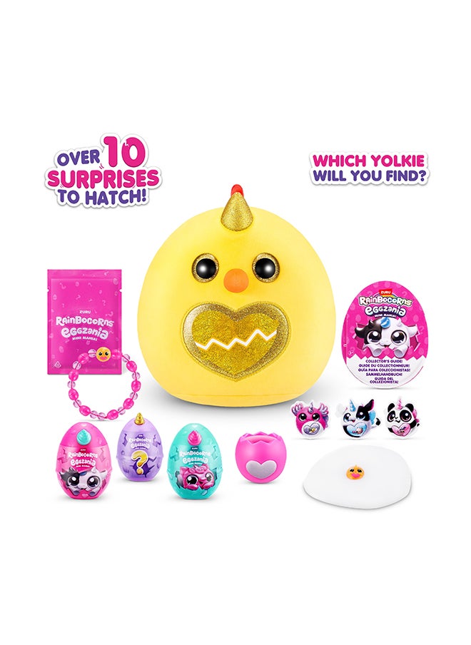 Rainbocorns Rainbocorns Eggzania Surprise Mini Mania Series 1, Collectible Plush Stuffed Animal, Surprise Eggs, Stickers, DIY Jewelry, Slime, Ages 3+ Toys for girls  - Image 4