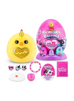 Rainbocorns Rainbocorns Eggzania Surprise Mini Mania Series 1, Collectible Plush Stuffed Animal, Surprise Eggs, Stickers, DIY Jewelry, Slime, Ages 3+ Toys for girls  - Image 2