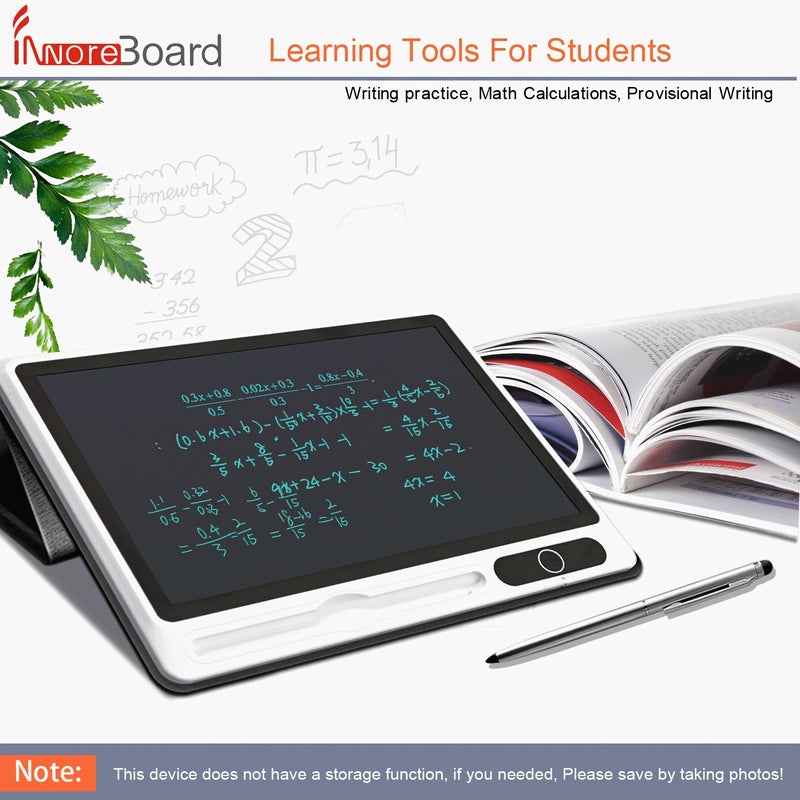Innoreboard 9.3 Inch Black Electronic Writing Pad with Lock Screen Blue Ink Leather Case - Image 5