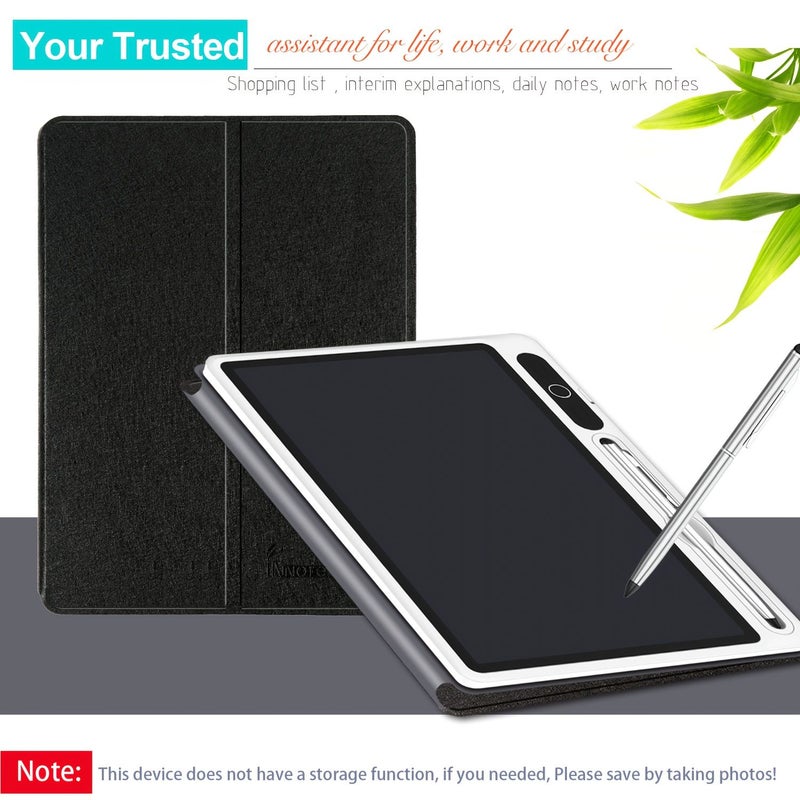 Innoreboard 9.3 Inch Black Electronic Writing Pad with Lock Screen Blue Ink Leather Case - Image 4