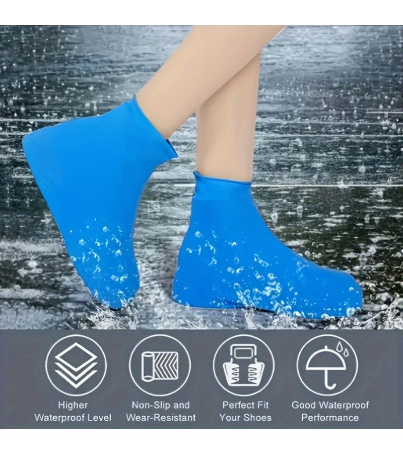 White Rain Boots Non Slip Reusable Disposable Portable Unisex - Image 3